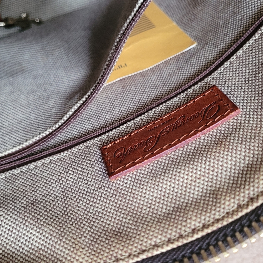 Classic Black and Brown Leather Dooney & BourkeBag  As Is Nail Polish On Inside - Picture 9 of 13